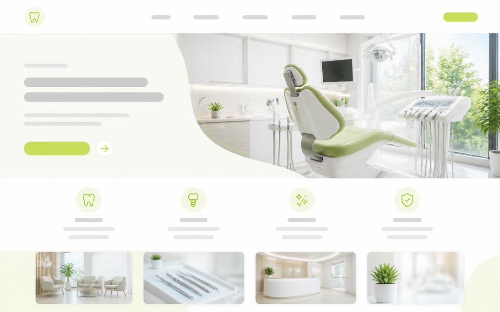 Premium dental clinic website concept